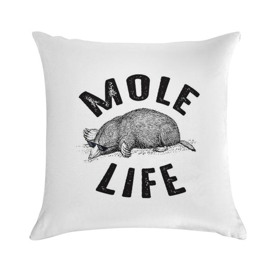 Mole Life Meme Soft Warmth Comfort Throw Pillow