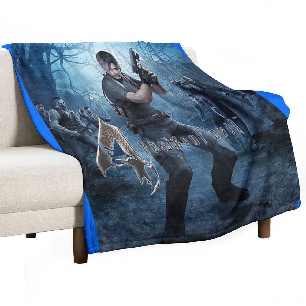 Resident Evil 4 Leon Machine-washable Throw Blanket