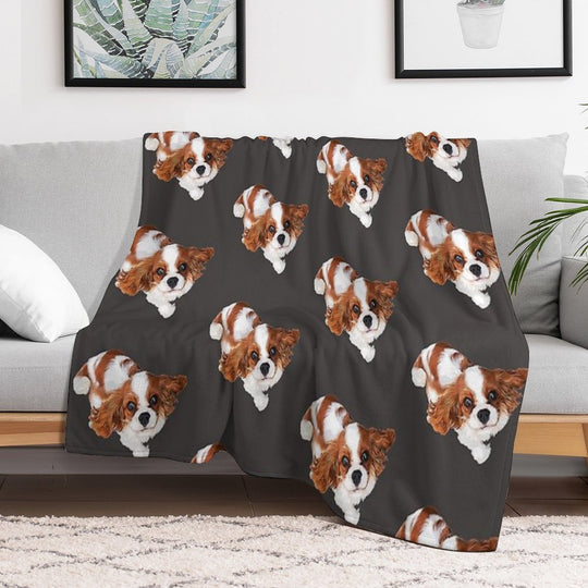Cavalier King Charles Spaniel Looking Up Comfort Throw Blanket