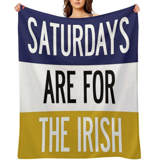 Saturdays Are for The Irish Travel-friendly Throw Blanket