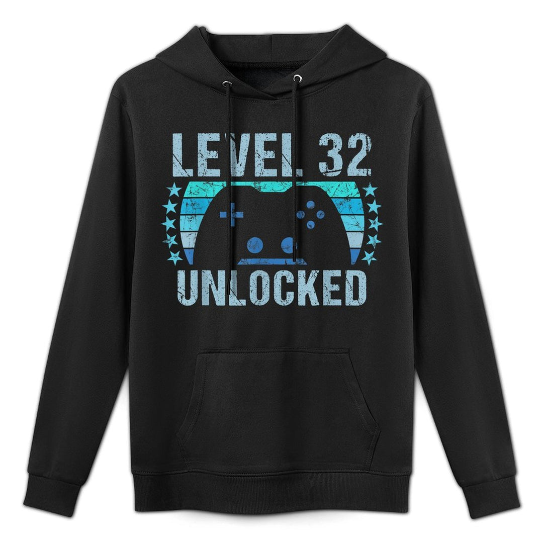 Gaming Vintage 32nd Birthday Gift 32 Year Old Boy Girl Gamer Shape Retention Hoodie