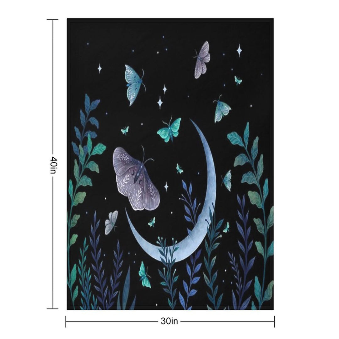 Moth Garden Quick-dry Throw Blanket