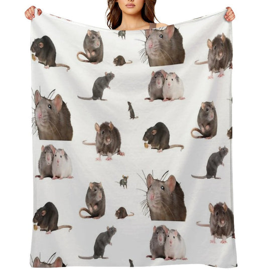 The Rat Set Anti-pilling Throw Blanket