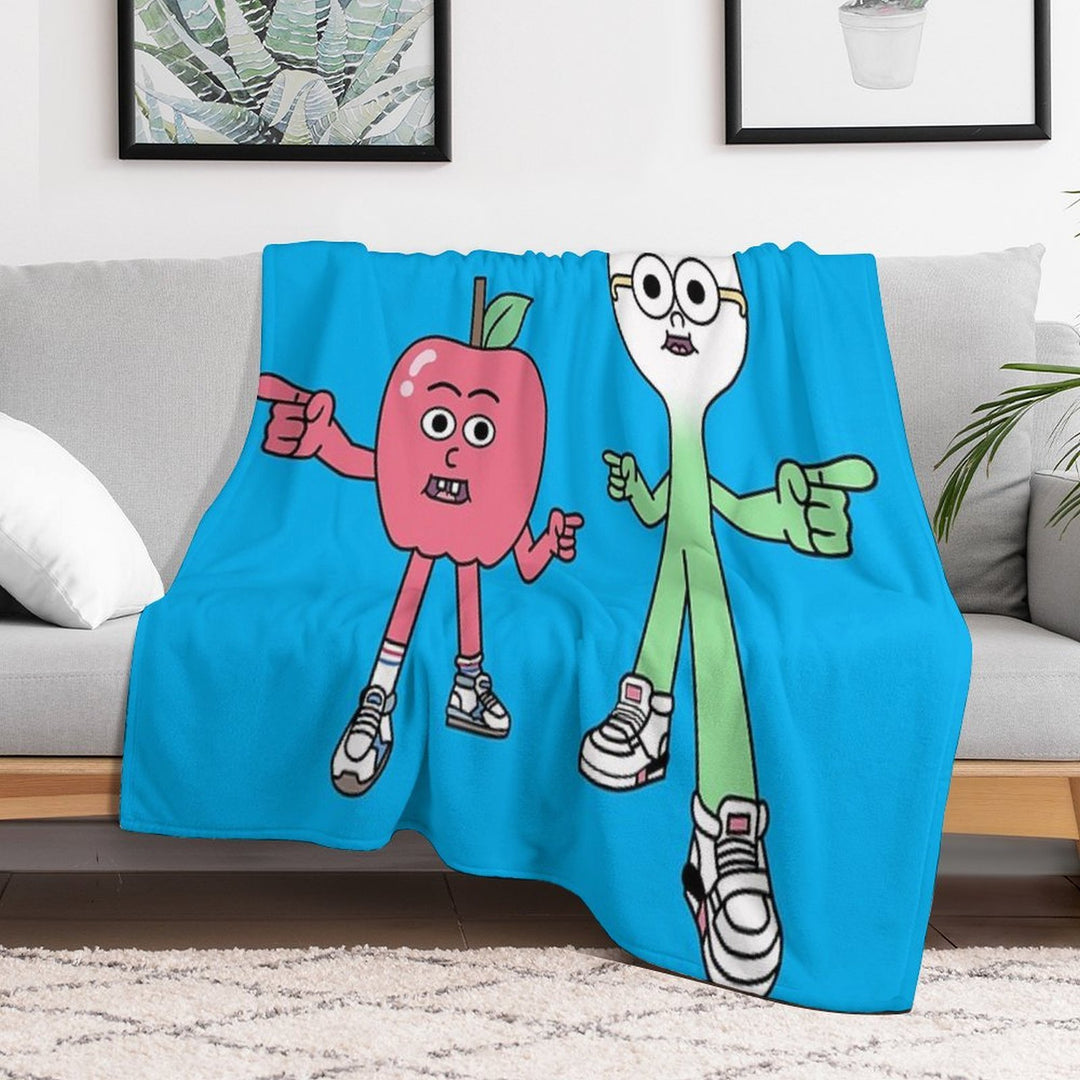 Apple And Onion Sustainable Throw Blanket