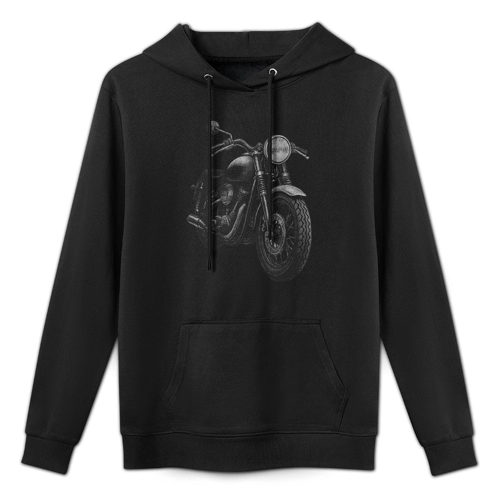 Motorcycle Graphic Mens Biker All-Day Comfort Hoodie