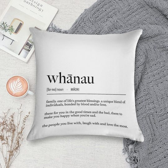 New Zealand Maori Whanau (Family) Definition Soft Decorative Cover Throw Pillow