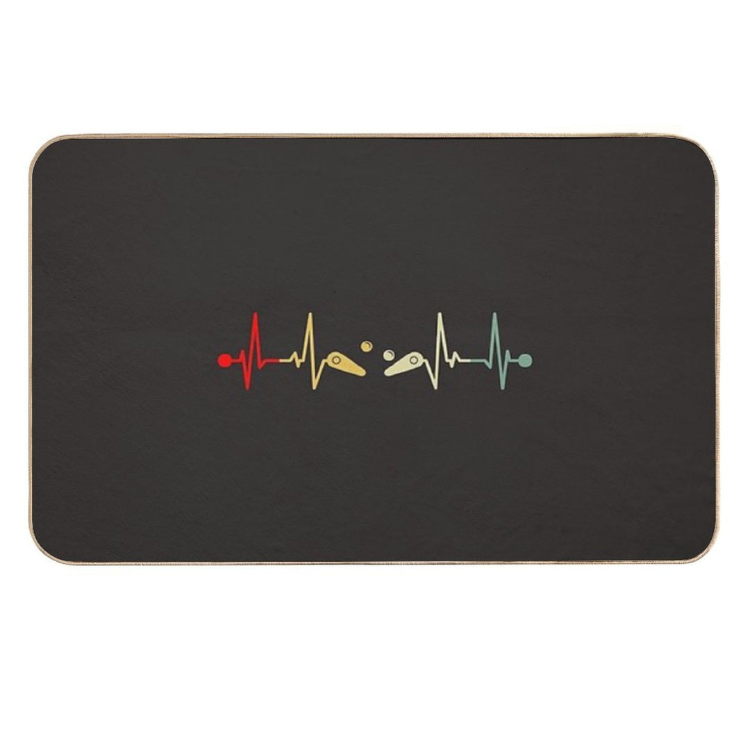 Pinball Machine Heartbeat Vintage  Eco-Friendly Bath Mat