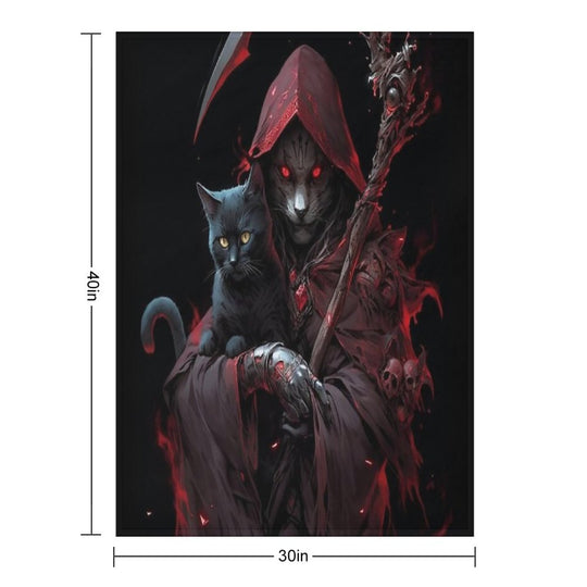 Grim Reaper Gift-ready Throw Blanket