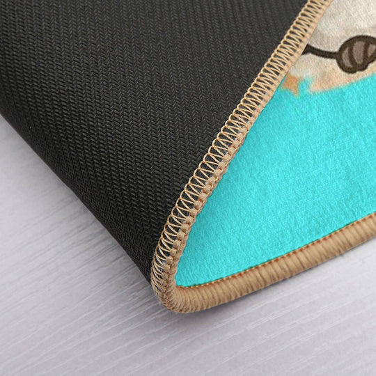 Kawaii Baby Snowy Owl – Chibi Mascot  Stain-Proof Bath Mat