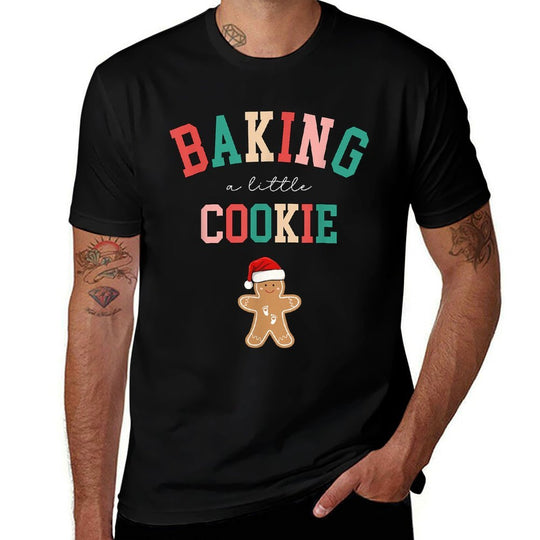 Baking A Little Cookie Cute Christmas Pregnancy Announcement  Trendy Pattern T-Shirt