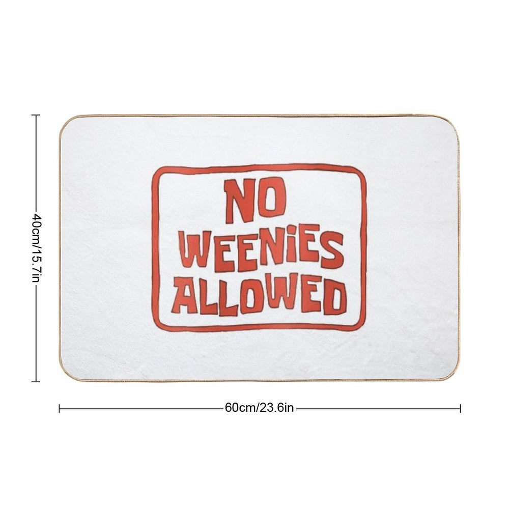 No Weenies Allowed  Toxin-Free Bath Mat