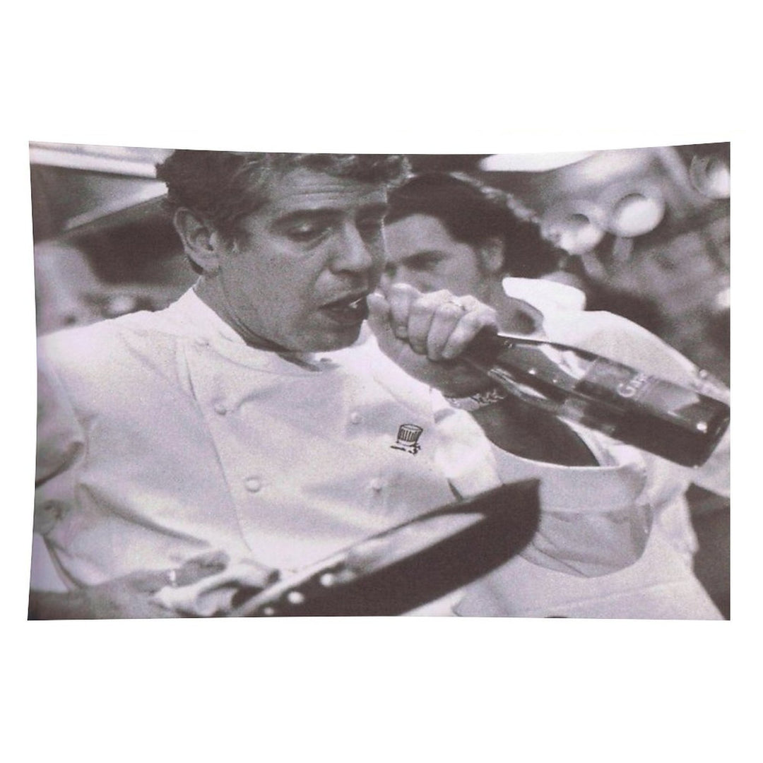 Cook And Open Beer - Anthony Bourdain Tapestry