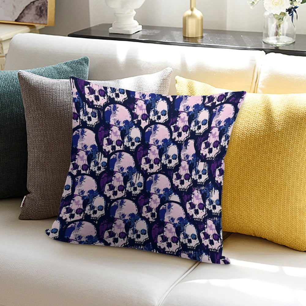 Skull City Soft Decorative Cover Throw Pillow