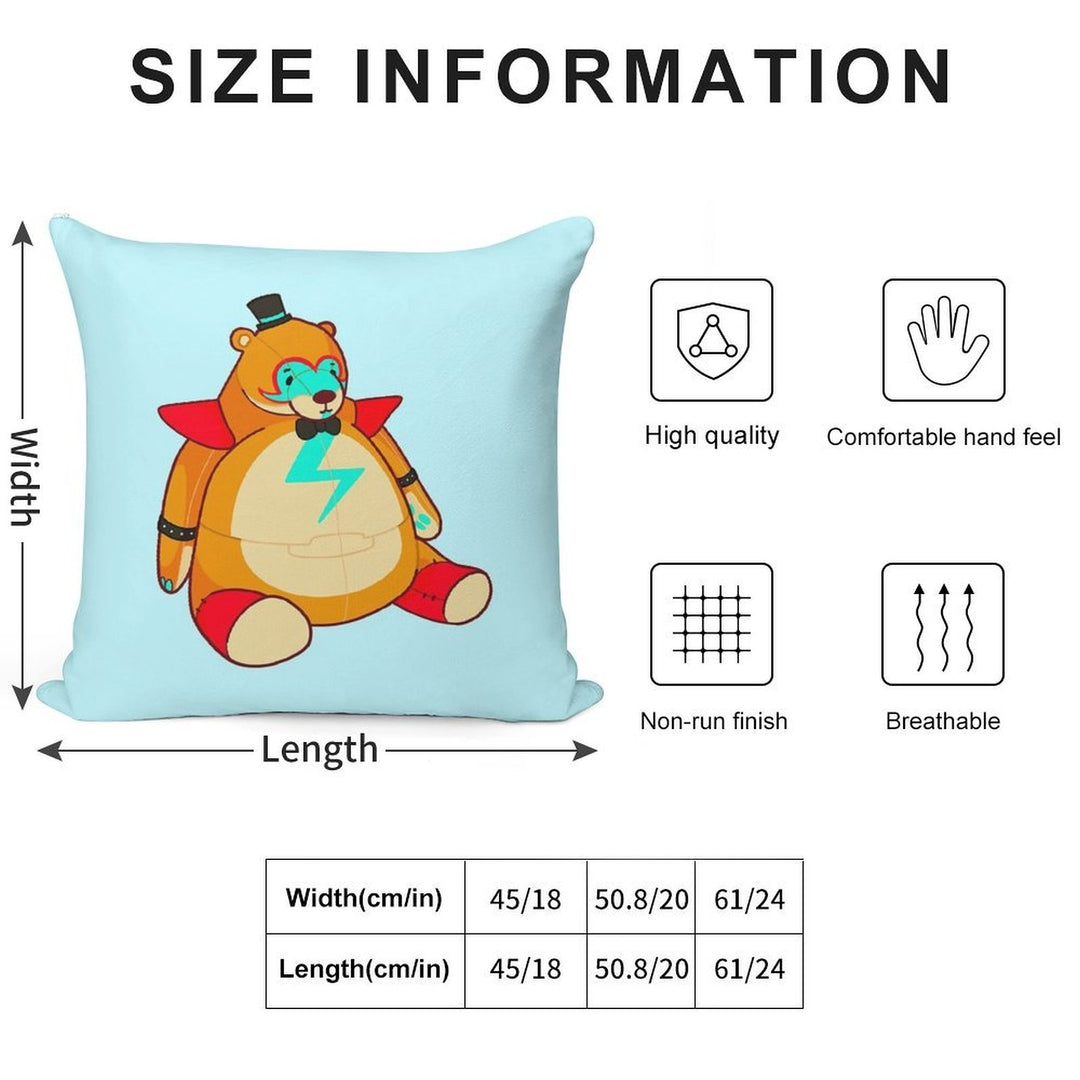 Glamrock Freddy Plush  FNAF  Security Breach  Djunkelskog Soft Fade-Resistant Throw Pillow