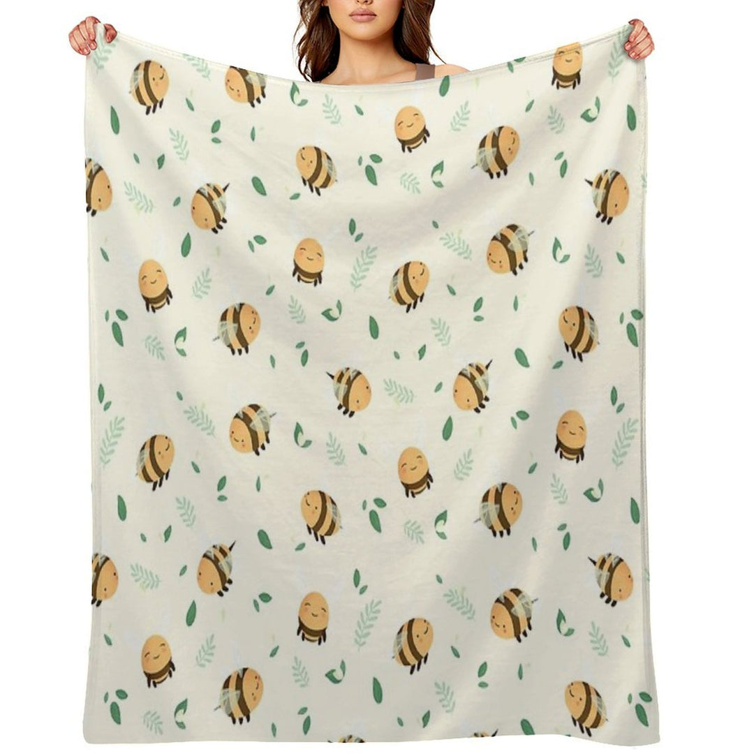 Lots of Bees Machine-washable Throw Blanket