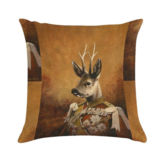 Regal Roe Deer Soft Decorative Cover Throw Pillow