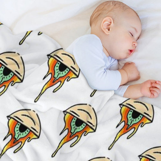 Trippy Eye Plush Throw Blanket