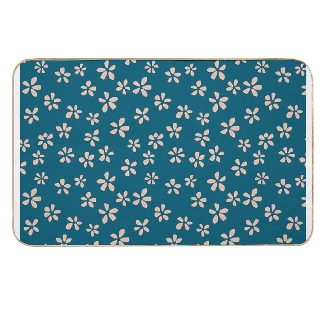 Blossom Scatter - Minimalist Floral Pattern  High-Traffic Bath Mat