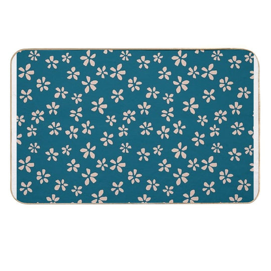 Blossom Scatter - Minimalist Floral Pattern  High-Traffic Bath Mat