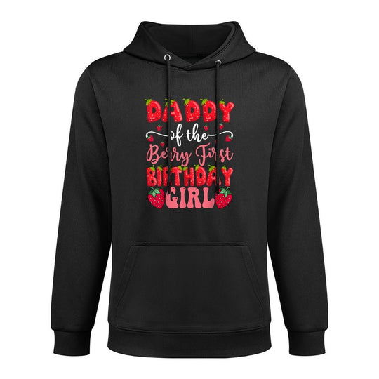 Daddy Of The Berry First Birthday Girl Strawberry Lover Shape Retention Hoodie