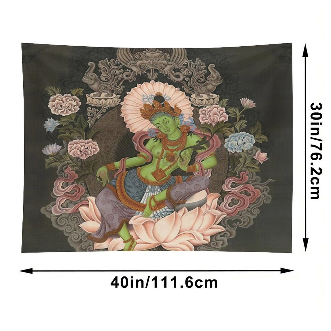 Green Tara Buddhist Thangka Jetsun Dolma Tapestry