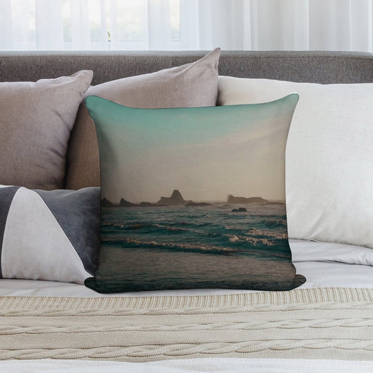 Ruby Beach at Sunset – Olympic National Park, Washington Coast Soft Hidden Zipper Throw Pillow