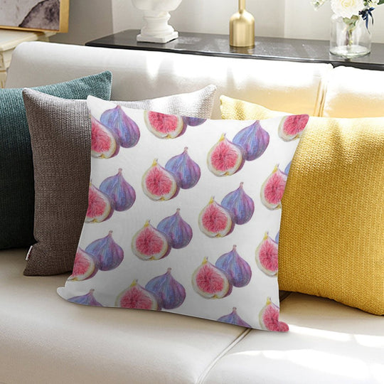 Fig Pencil Drawing Soft Durable Construction Throw Pillow