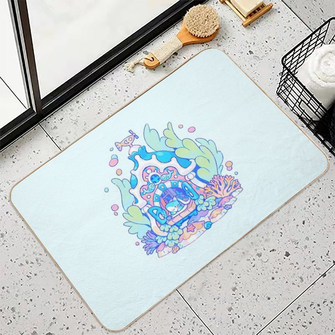 Shark Cottage  Non-Slip Bath Mat