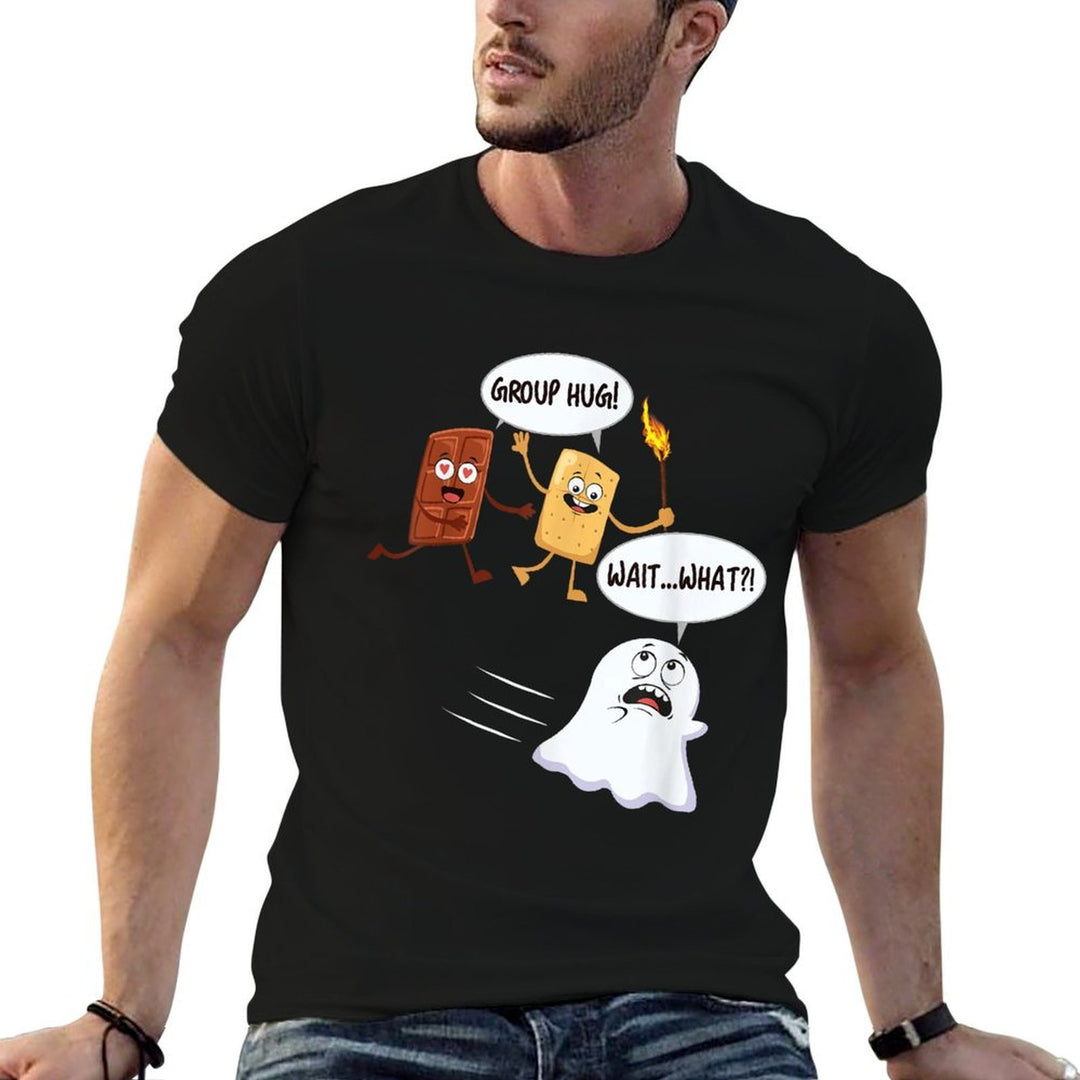 Funny Halloween Camping Smores Smores Marshmallow Ghost  Trendy Pattern T-Shirt