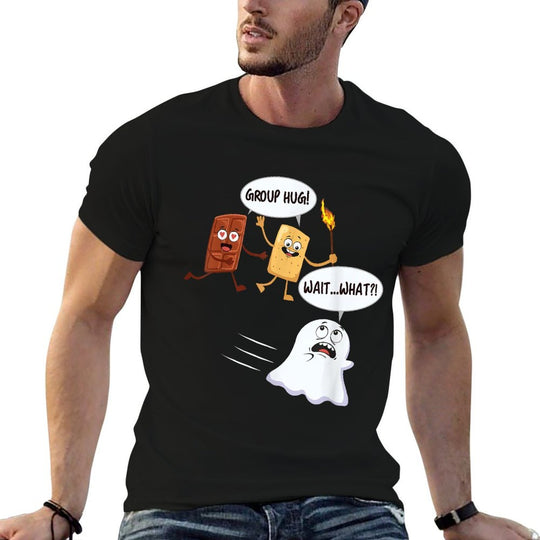 Funny Halloween Camping Smores Smores Marshmallow Ghost  Trendy Pattern T-Shirt
