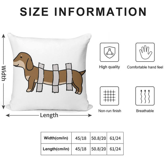 Cute Dachshund Soft Durable Construction Throw Pillow