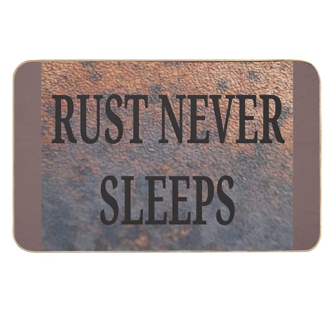 Rust Never Sleeps  Easy Maintenance Bath Mat