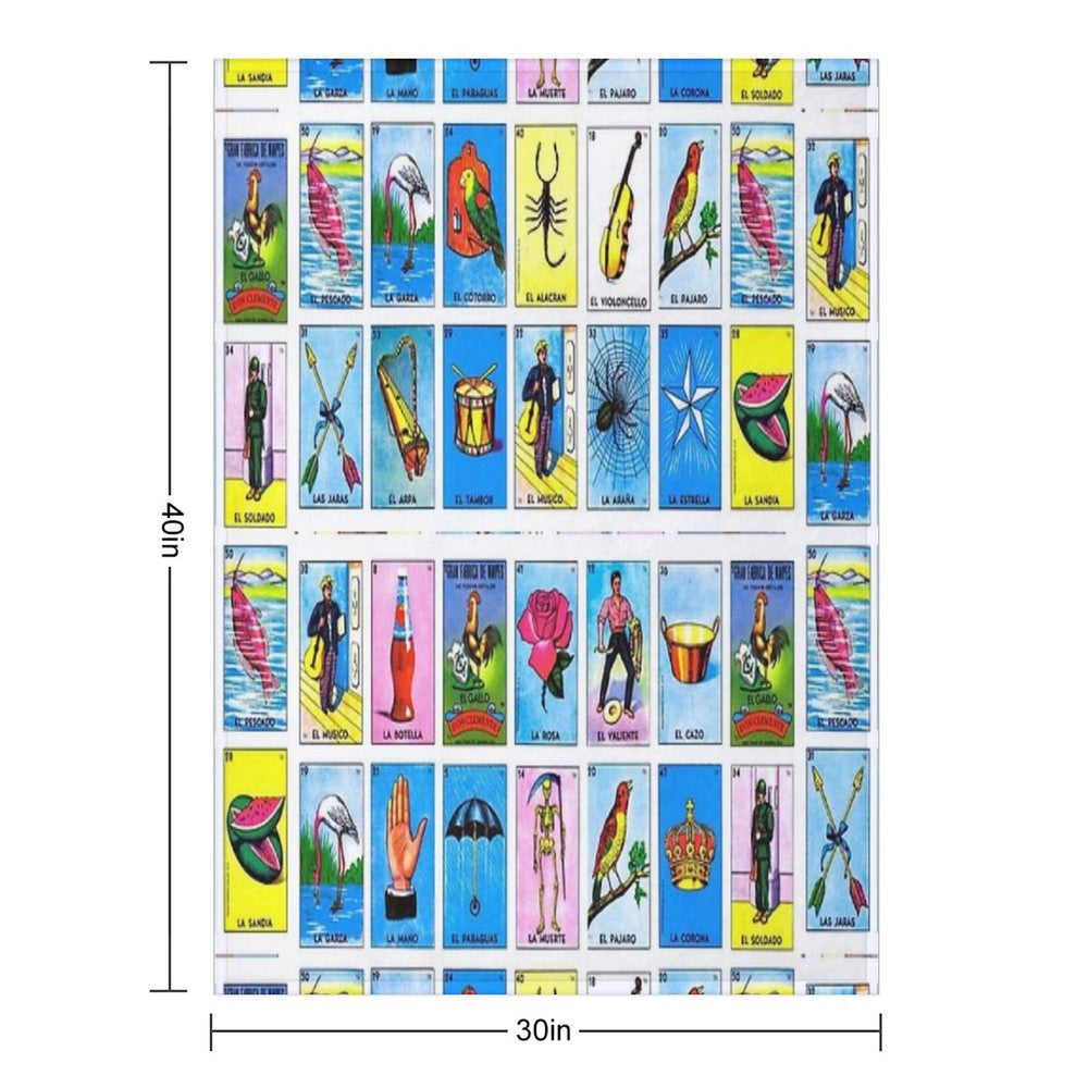 Lottery  Mexican Bingo Wrinkle-free Throw Blanket