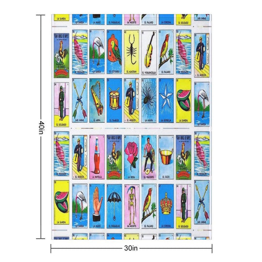 Lottery  Mexican Bingo Wrinkle-free Throw Blanket