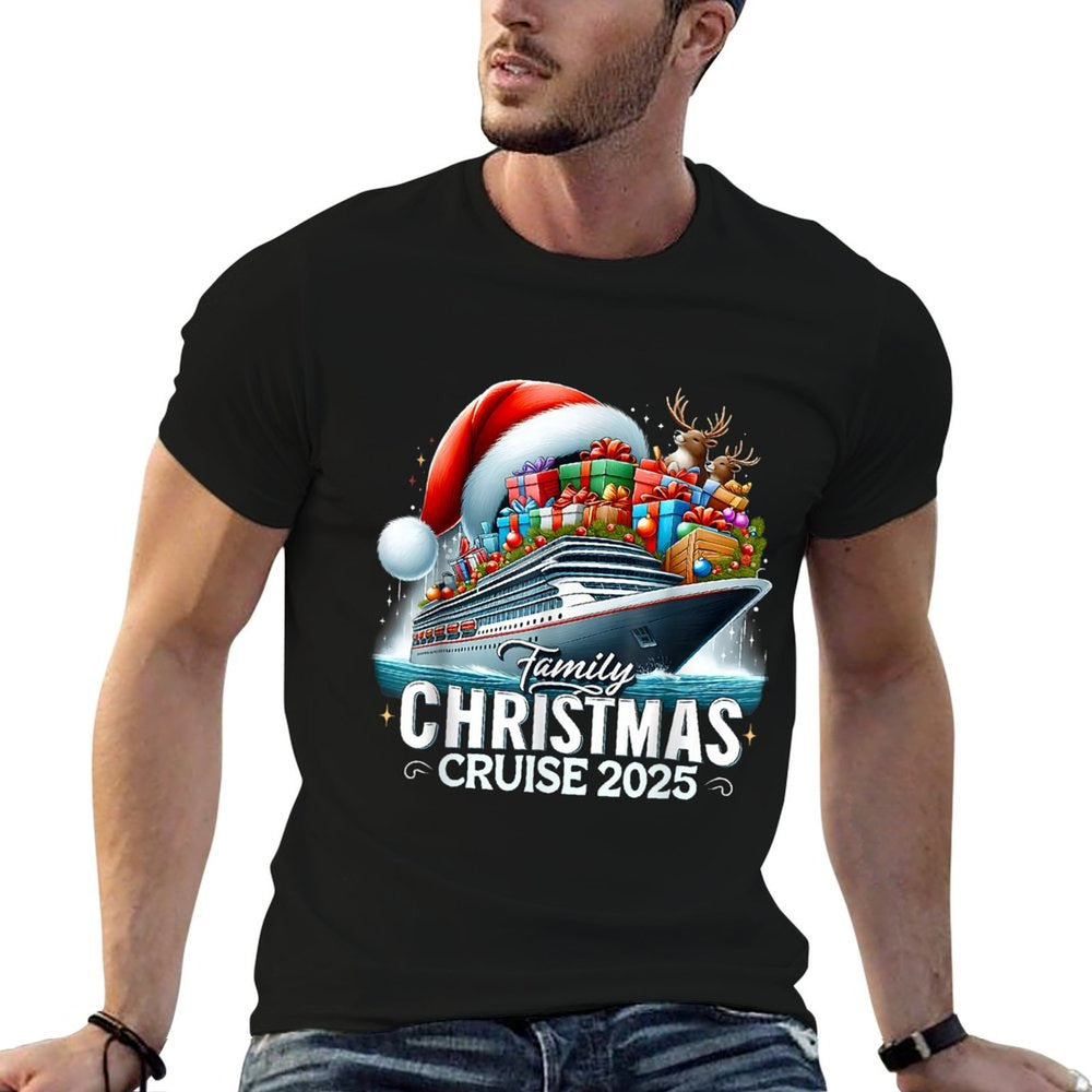 Family Christmas Cruise 2025 Matching Family Cruise Holiday  Polyester Blend T-Shirt