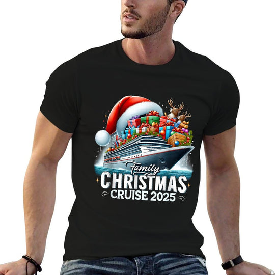Family Christmas Cruise 2025 Matching Family Cruise Holiday  Polyester Blend T-Shirt