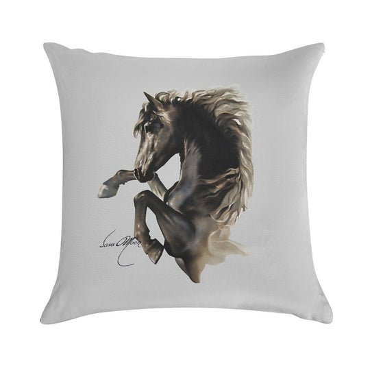 Black Fury (Cut-Out) Soft Ultra-Soft Texture Throw Pillow