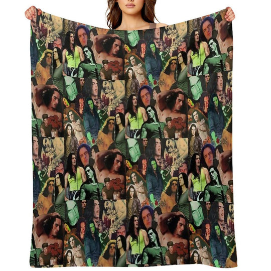 Type O Negative Peter Steele Dark Goth Collage Edit II Lightweight Throw Blanket