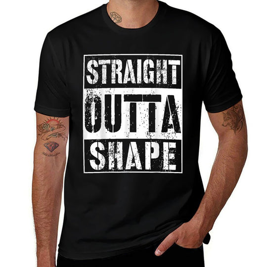 Straight Outta Shape Funny Workout Or Gym Gift  Vintage-inspired T-Shirt