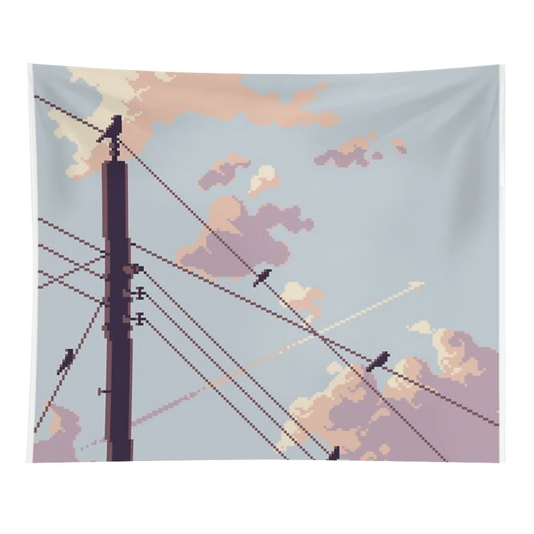 Birds And Electricity Tapestry