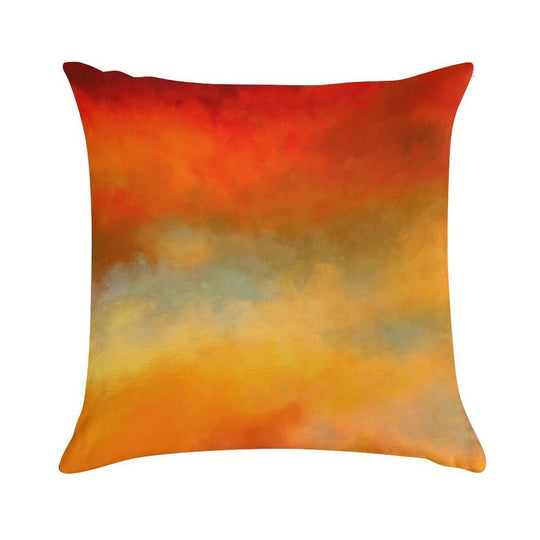 Sunset Colors Throw Pillow Soft High-Density Material Throw Pillow