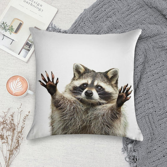 Racoon Soft Skin-Friendly Throw Pillow