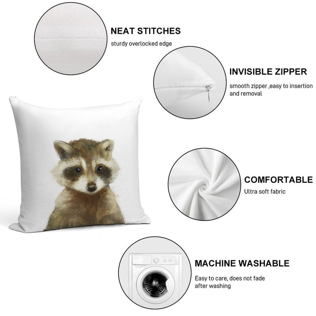 Little Raccoon Soft Style Accent Throw Pillow