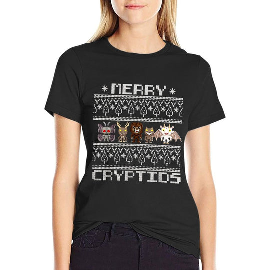 Merry Cryptids - Ugly Christmas Bigfoot, Mothman, Wendigo  Versatile T-Shirt