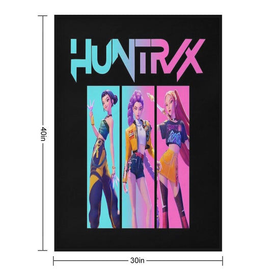Huntrix - Kpop Demon Hunter Velvety-soft Throw Blanket