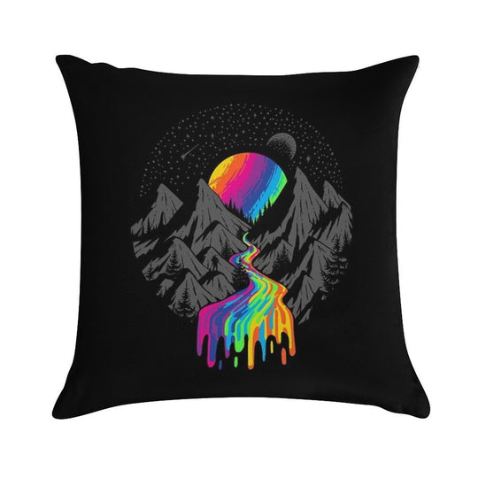 Cosmic River  Surreal Space Planet Soft Easy Maintenance Throw Pillow