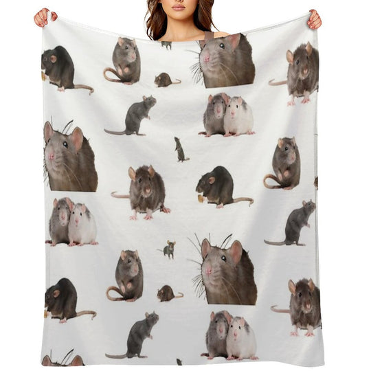 The Rat Set Anti-pilling Throw Blanket