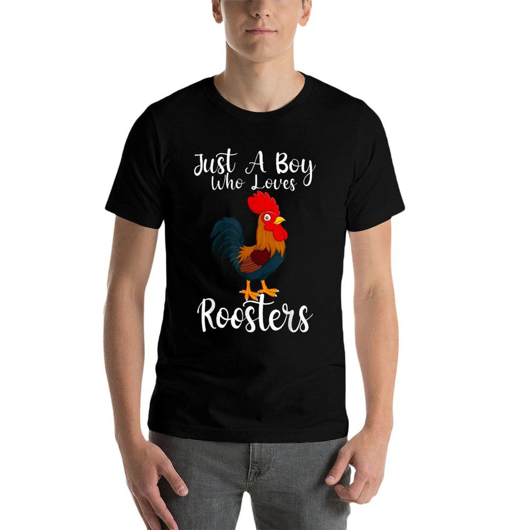Just A Boy Who Loves Roosters Funny Rooster Lover Boys Kids  Moisture-wicking T-Shirt