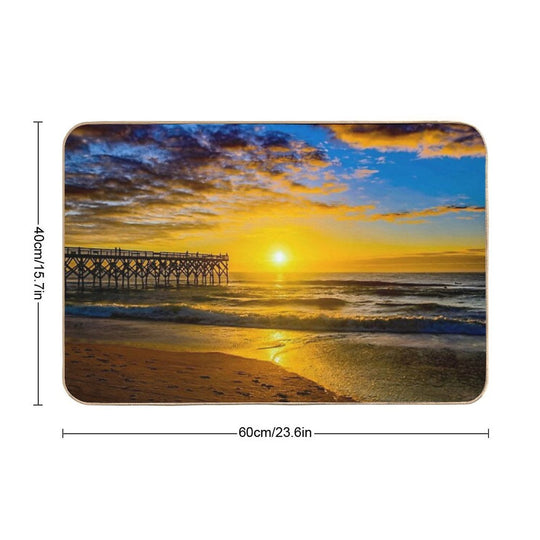 Wrightsville Beach Sunrise  Stain-Proof Bath Mat