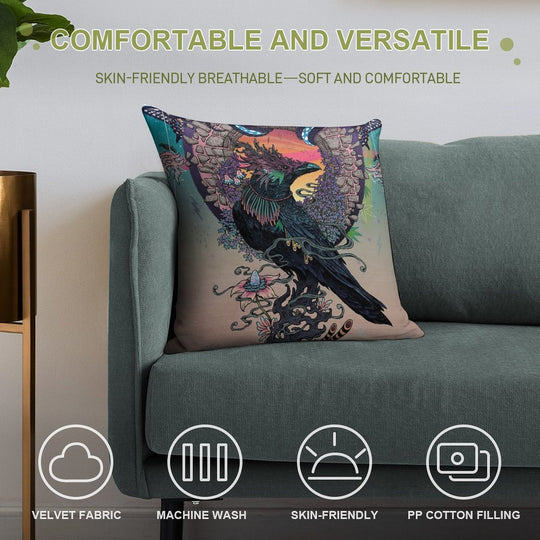 Oracle Soft Hidden Zipper Throw Pillow